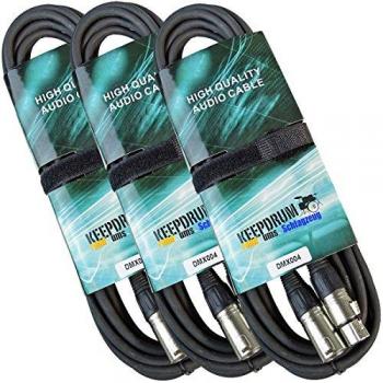 Keepdrum 10m DMX Kabel 3-pol XLR 100-Ohm Elektro-Kabel