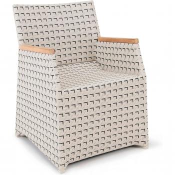 Verona Retro Polyrattan Gartenstuhl mit Armlehnen