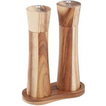Molino Dual Relaxdays con Bandeja de Madera