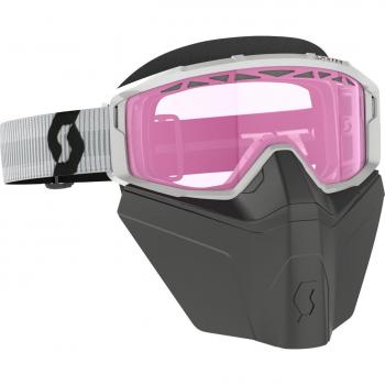 Scott Primal Safari Facemask Lunettes de neige blanche/rose