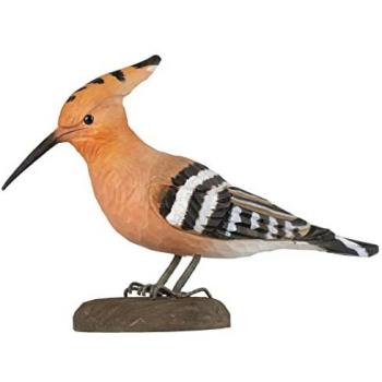 WILDLIFEGARDEN : Huppe Fasciée en Bois de Mélèze, 24,4 × 6,6 × 15,4 cm