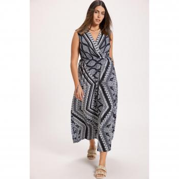 Plus Size Black Slinky Stretch Knit Maxi Tank Dress, Size 16/18, Ulla Popken