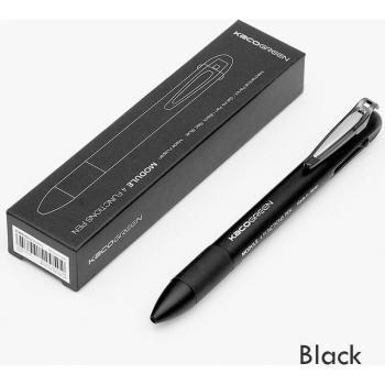 Stylo mécanique KACO 4 en 1, 0.5mm, recharge gel, noir, bleu, rouge