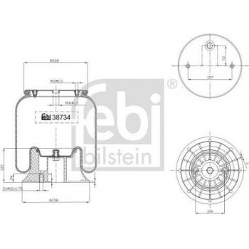 Soffietto per sospensione ad aria FEBI BILSTEIN 38734