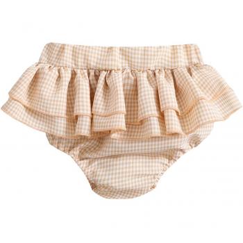 Short bouffant avec taille élastique et volants