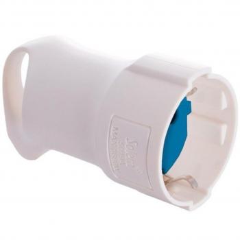 Maniglia Bianca Solera Base Mobile 2P+T 16A 250V Pressacavo Pieghevole