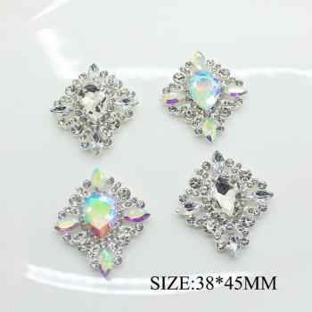 Boutons en métal et strass Lkeran