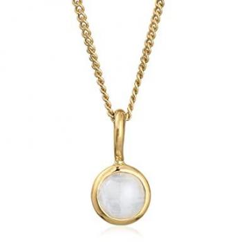 Elli Halskette mit natürlichem Mondstein 375er Gold
