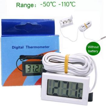 LCD Temperature and Humidity Monitor with Probe for Reptile Habitats