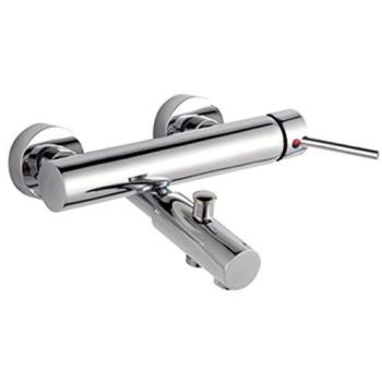 Miscelatore Vasca Duplex Ottone Cromato con Piletta di Scarico Automatico