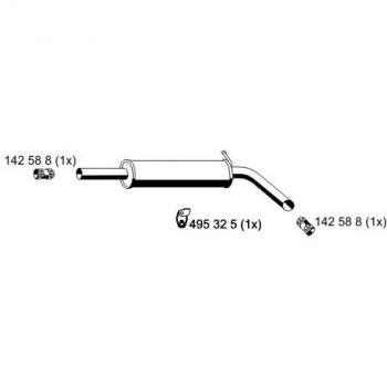 Original Auspuff Mitteltopf ERNST 645058
