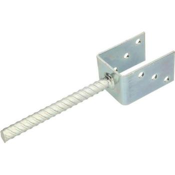 Soporte de Poteau en U KOTARBAU 61 mm, 190 mm de Longitud, Acero Galvanizado