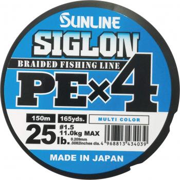 SUNLINE 150M PEx4 Five‑Color 25lb J-1.5 Fishing Line