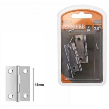 Cerniere per Armadi 45 Mm con Viti Set 2 Pz