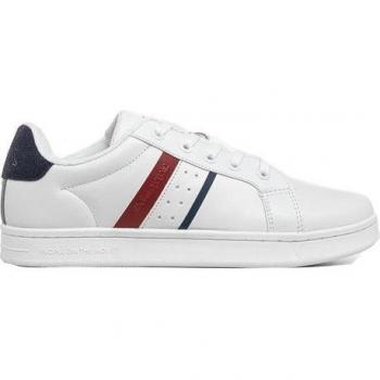 Calça Kappa Alpha Lace Azul Escuro com Detalhe Branco, Versão Infantil