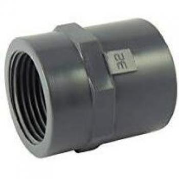Manchon PVC EZFITT – Femelle/Femelle, 40 mm x 1.25” – À visser & Coller