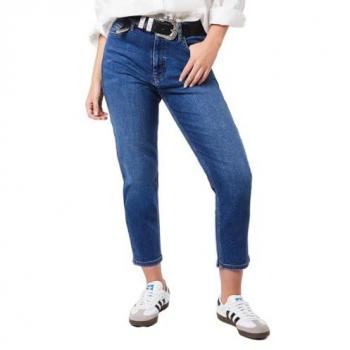 Dorothy Perkins Petite Comfort Stretch Slim Mom Jean, 6, mid wash