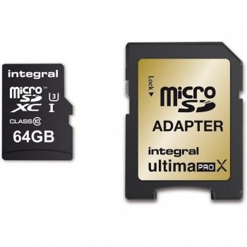 Transcend Ultimate 64GB microSDXC UHS-I Speed Class 3 (U3) Memory Card with Adapter