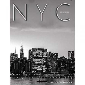 NYC united Nations city skyline Adult child Coloring Book limited edition