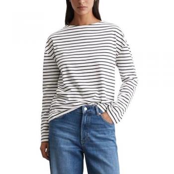 Marc O’Polo Denim Langarmshirt – Schwarz/Marine