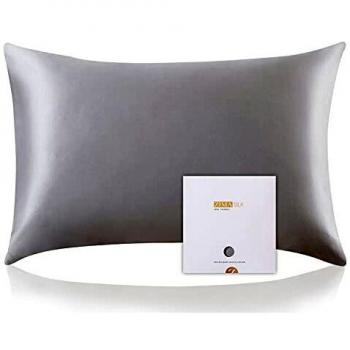 ZIMASILK 100% Silk Pillowcase, Dark Grey, 40x60 cm