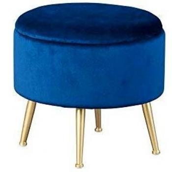 I05 Pouff 13Casa Blu Metallo Velluto