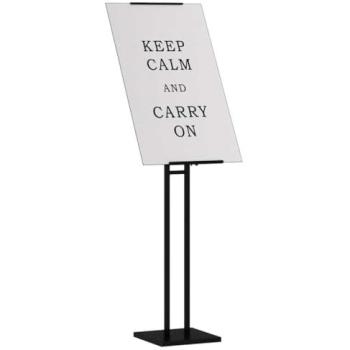 Steel Trade Show Stand 26.5x26.5x150 cm – vidaXL Black