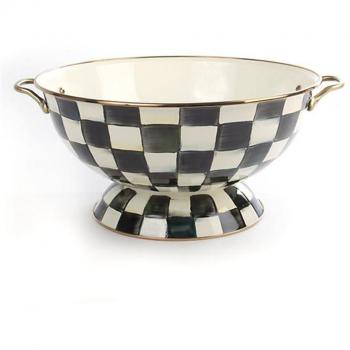Mackenzie-Childs Courtly Check Enamel Tableware Dishwasher Safe Bowl