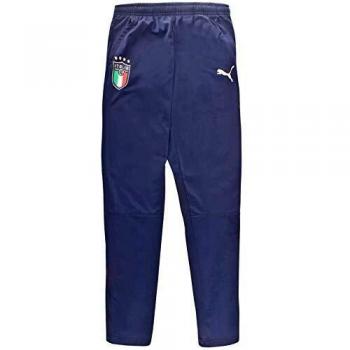 Pantalon d'entraînement PUMA FIGC W.Z/P Jr Taille L Mixte Enfant, Multicolore (Peacoat Team Gold), 128