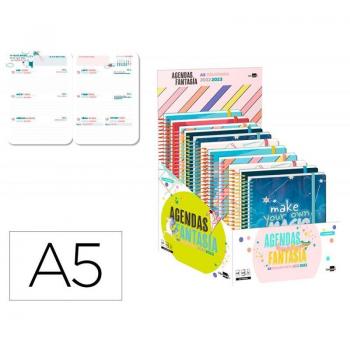 Agenda Escolar Liderpapel Curso 22-23 Fantasía A5 Bilingüe Espiral