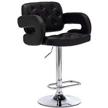 HNNHOME Mercury PU Swivel Breakfast Bar Stool