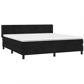 VidaXL Boxspringbett 180x200 cm mit Matratze in Schwarz