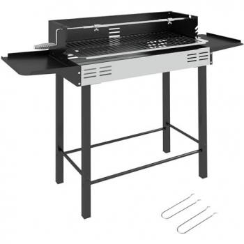 Edelstahl Campinggrill mit Drehspieß
