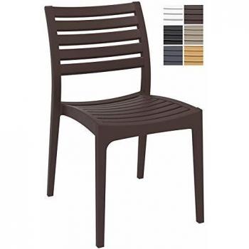 CLP Gartenstuhl Ares aus Kunststoff, wasserabweisend, braun