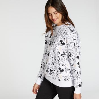 Felpa Disney Donna Topolino Bianco S
