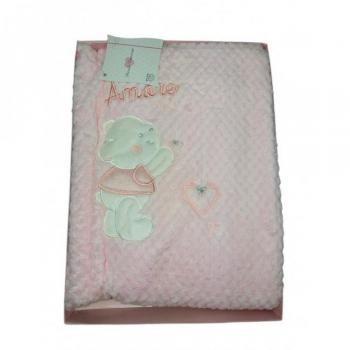 Copertina carrozzina bimba neonato T&R rosa