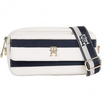 Tommy Hilfiger Bandolera Iconic en Blanco y Azul Marino