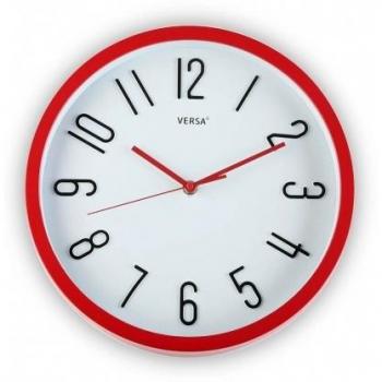 Reloj de Pared Rojo Plástico 30 cm