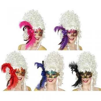 Máscara de Carnaval con Plumas y Flor surtida 5