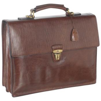 The Bridge Story Uomo Leather Briefcase 40 cm Brown