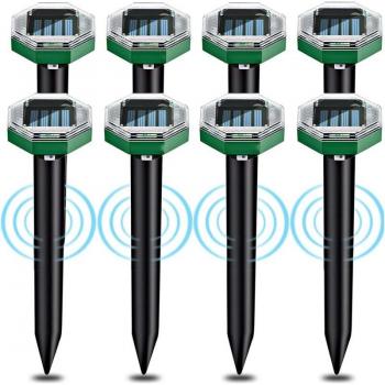 LawnSafe 8-Piece Solar Mole Deterrent