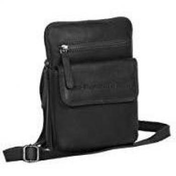 Chesterfield Wax Pull Up Leather Shoulder Bag 16 cm Black