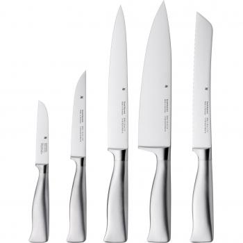 WMF Grand Gourmet 5‑teiliges Messer-Set – German Made, Schmiedeklinge, Performance Cut, Spezialklingentstahl