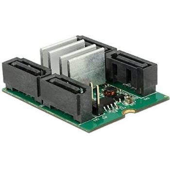 DELOCK M.2 B+M Stecker auf 4x SATA Adapter