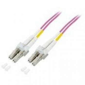 M-Cab 15m LWL Jumper Kabel LC/LC OM4 violett