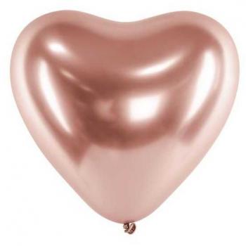 Herzballons in roségold (50 Stück)