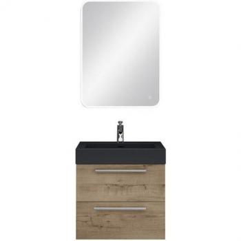 Meuble de Salle de Bain Suspendu 60cm Chêne Clair