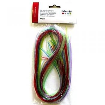 Fils de scoubidou pailletés 30 pièces