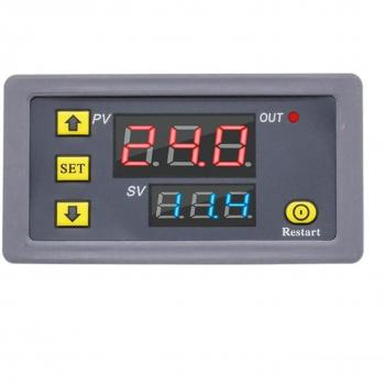 Relé de Tiempo Digital con Indicador LED, Switch de Retardo Ajustable Gris