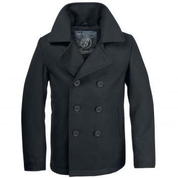 Brandit Black Pea Coat Jacket XXL